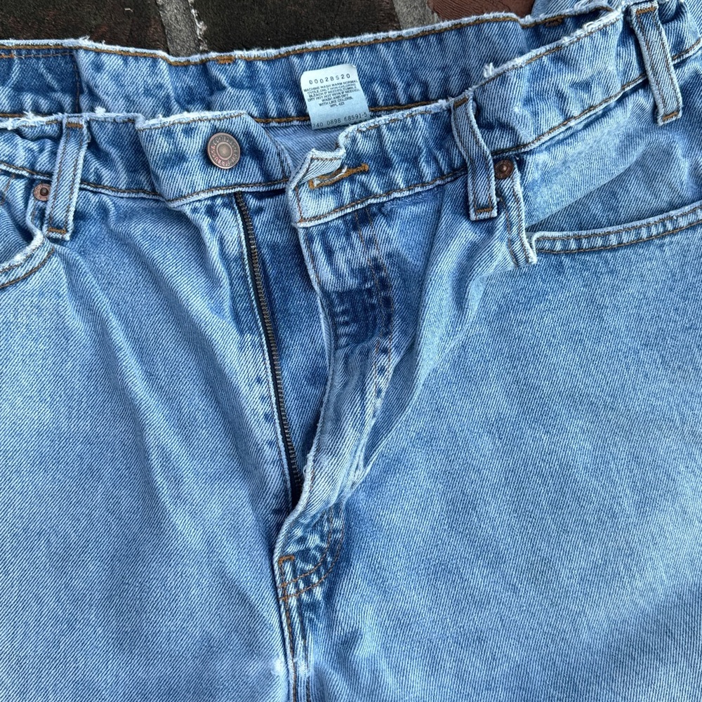 Levis "505" regular fit straight leg blue jeans size 36 X 30 - Picture 3 of 7